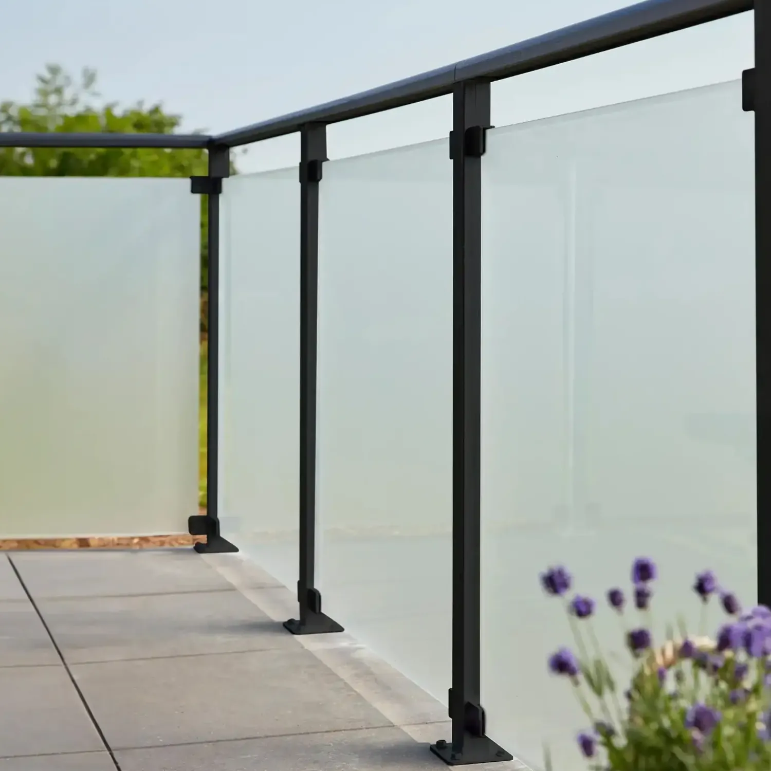 Discount Plus Hærdet glashegn frosted 90×91 cm