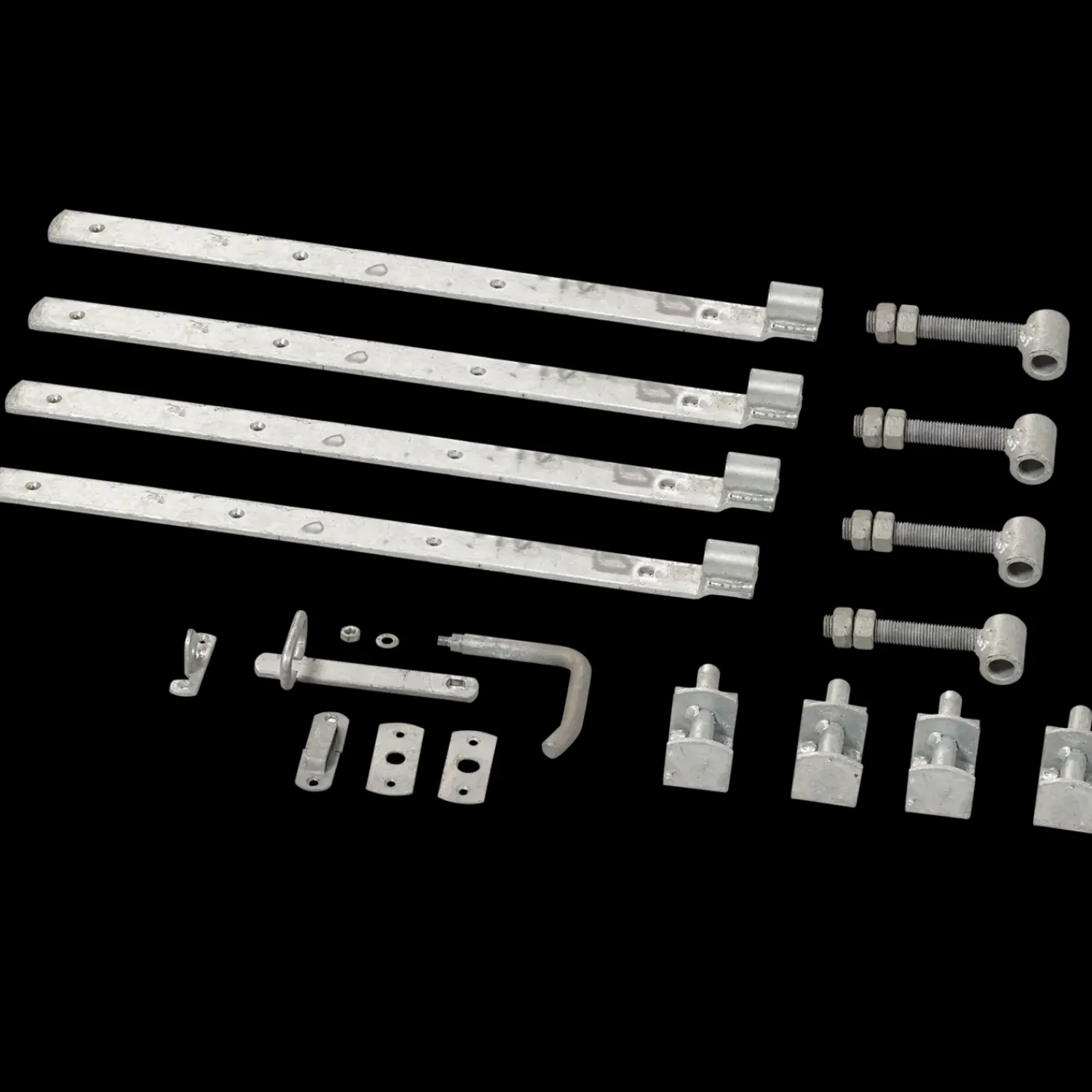 Plus Tilbehør Til Hegn^lågebeslag t/Skagen/Retro dobbeltlåge m/justerbare stabler varmgalvaniseret