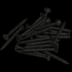 Plus monteringsskruer t/træstolper Ø5x50 mm 24 stk sort