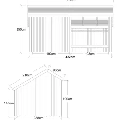 Discount Plus Multi shelter 2 moduler med shelter og opholdsrum Inkl. beslag/skruer og shelter bund