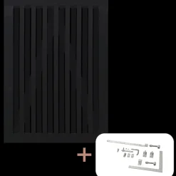 Plus Havelåger^Nagano enkeltlåge inkl. beslag 100x80 cm sort