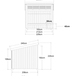 Hytter^Plus Nordic bålhytte 5 m2 - Type 1A