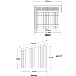 Redskabsskure I Træ^Plus Nordic cykelskur 5 m² modul 1 med åben front