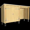 Hot Plus Nordic Multi havehus 4,7 m² 2 moduler med dobbeltdør og åben front
