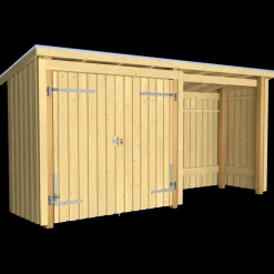 Hot Plus Nordic Multi havehus 4,7 m² 2 moduler med dobbeltdør og åben front