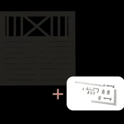 Plus Havelåger^Nostalgi enkeltlåge inkl. beslag 100x95 cm sort