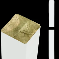 Discount Plus omlimet profilstolpe 90x90 mm længde 98 cm hvid