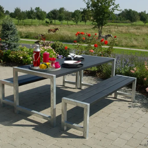 New Plus Osaka dobbeltlåge 200x93 cm sort