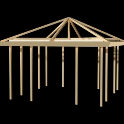 Best Plus Pavillon Grundsæt uden tagdug trykimprægneret