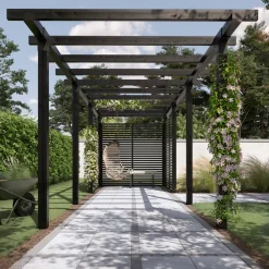 Plus Pergola dobbelt 3 moduler m/Tokyo hegn sort