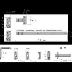 Online Plus Pil enkeltlåge inkl. beslag 90x140 cm
