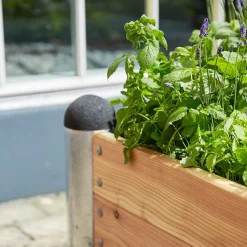 Clearance Plus PIPE højbed 140x140x36 cm lærketræ