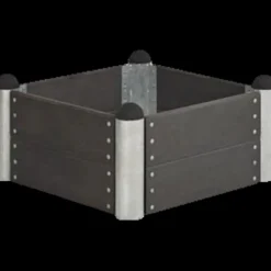 Plantekasser^Plus PIPE højbed 78x78x36 cm sort
