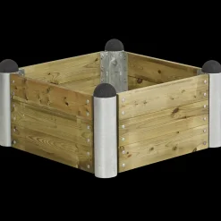 Plantekasser^Plus PIPE højbed 78x78x36 cm sort