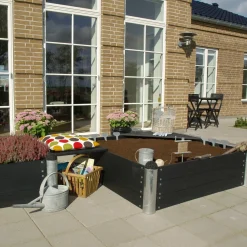 Plantekasser^Plus PIPE højbed 78x78x36 cm sort