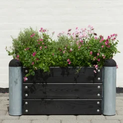 Plantekasser^Plus PIPE højbed 78x78x36 cm sort