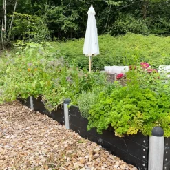 Outlet Plus PIPE højbed 80x80x36 cm sort