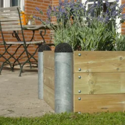 Plantekasser^Plus PIPE højbed 80x80x36 cm trykimprægneret