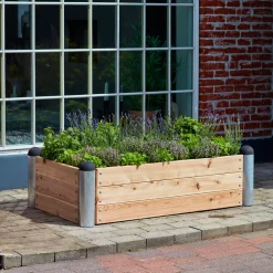 Plantekasser^Plus PIPE højbed 80x80x36 cm trykimprægneret