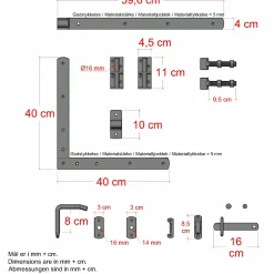 Plus Havelåger^Plank enkeltlåge inkl. beslag 100×163 cm