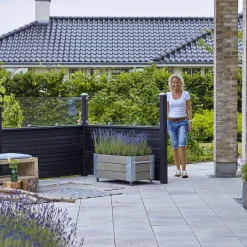 Outlet Plus Plank profilhegn inkl. glas 174x125 cm sort