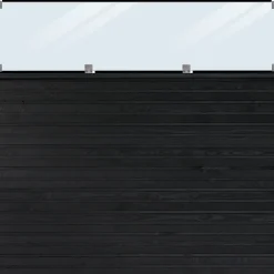Outlet Plus Plank profilhegn inkl. glas 174x125 cm sort