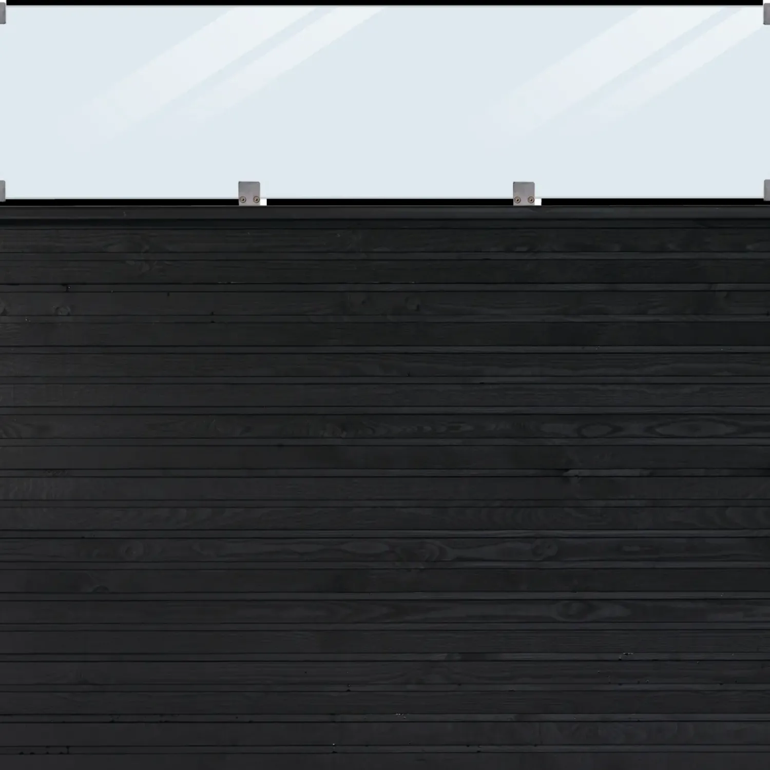 Outlet Plus Plank profilhegn inkl. glas 174x125 cm sort