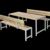 Plus Bord- Og Bænkesæt^Plankesæt m/2 ryglæn  186 cm  ThermoWood®