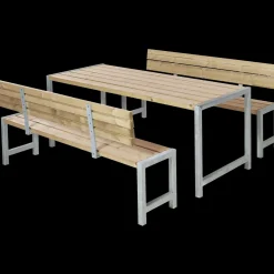 Plus Bord- Og Bænkesæt^Plankesæt m/2 ryglæn  186 cm  ThermoWood®