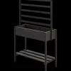 Discount Plus Plantekasse på ben m/espalier 88x37x137 cm Grundmalet sort