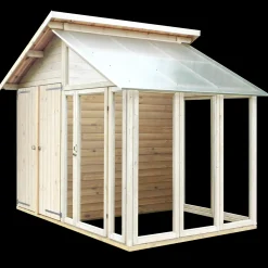 Plus Mellem Drivhuse 4-10 M²|Redskabsskure I Træ^redskabsrum/drivhus ubehandlet 6,6 m²