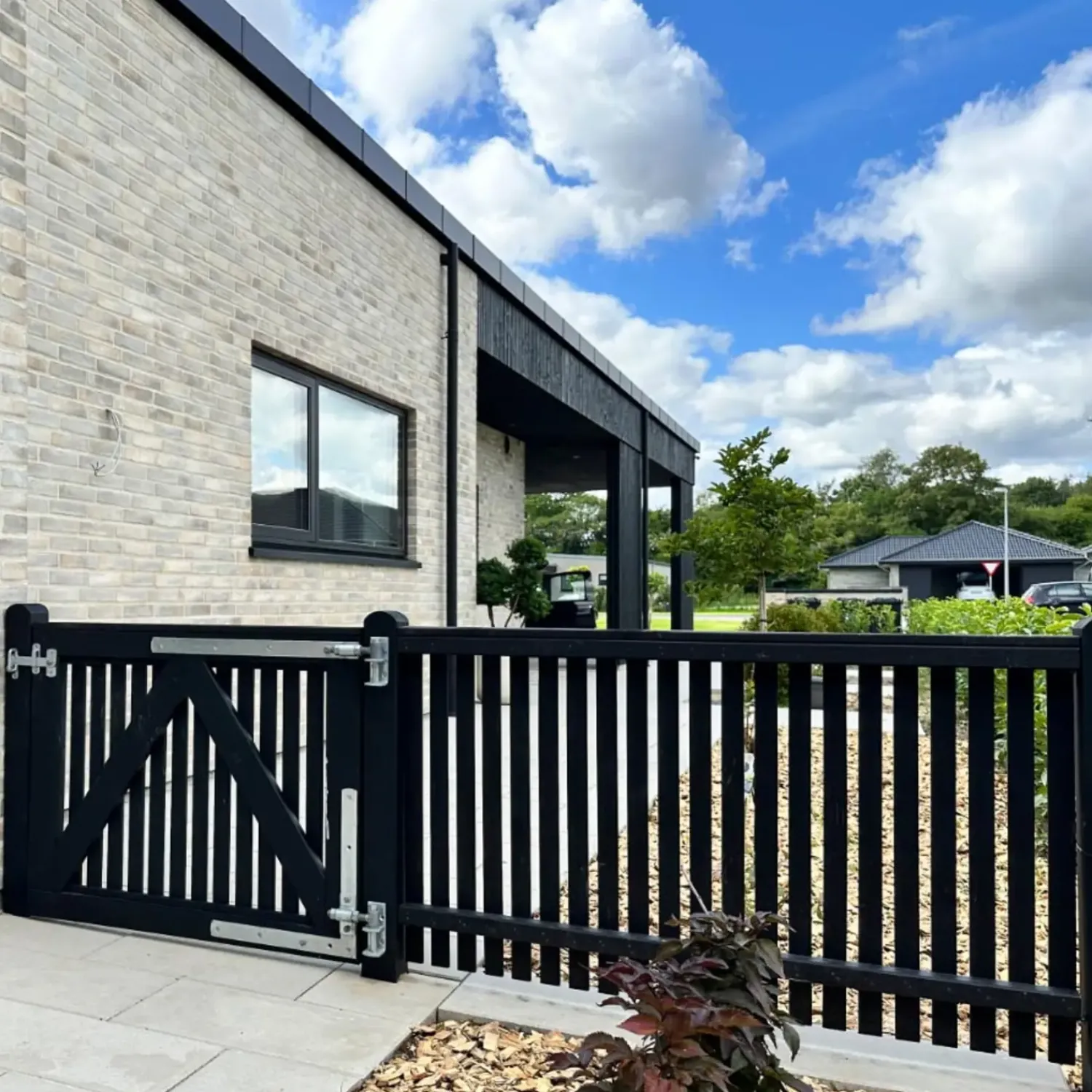 Plus Lamelhegn^Sendai hegn 180x80 cm sort