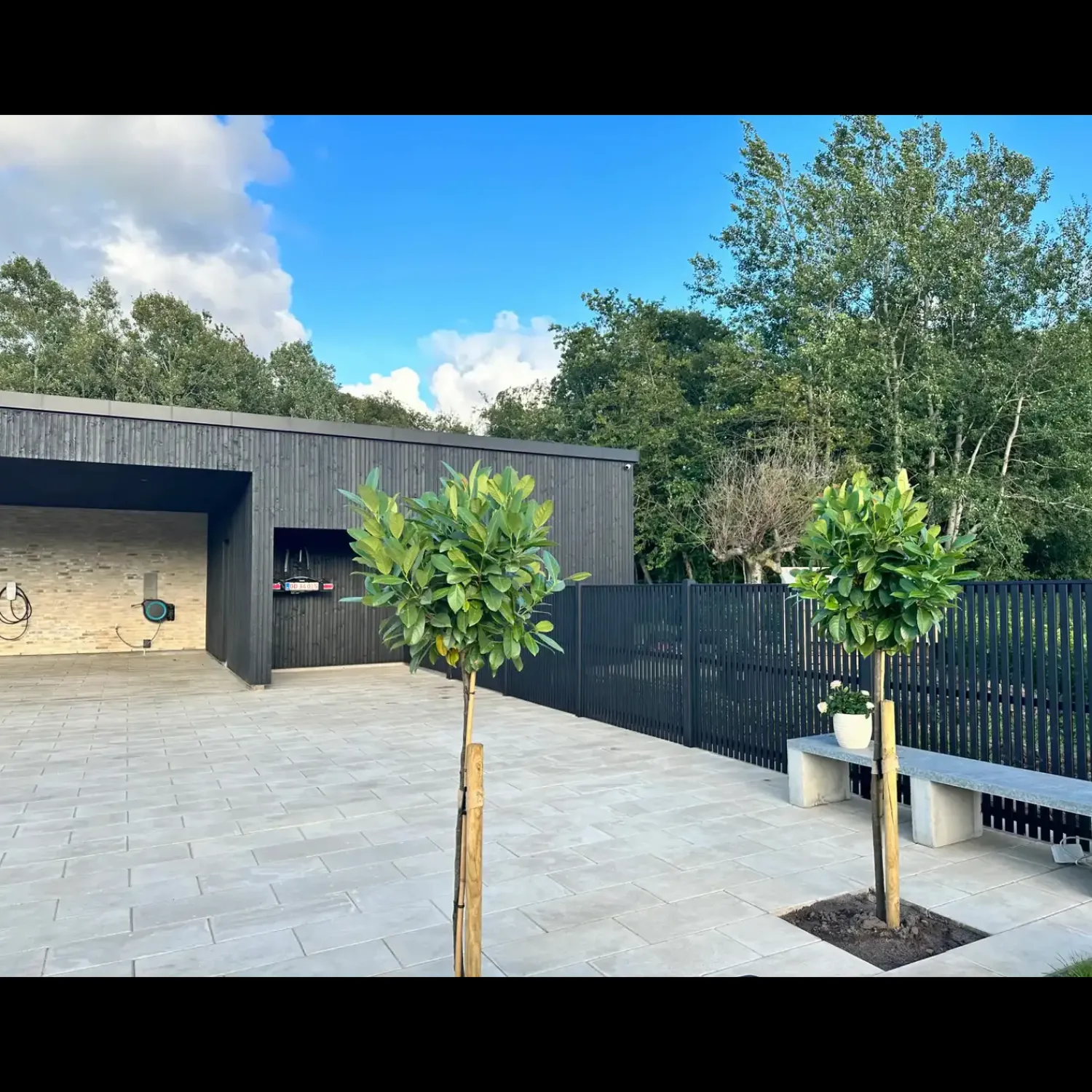 Plus Lamelhegn^Sendai hegn 180x80 cm sort