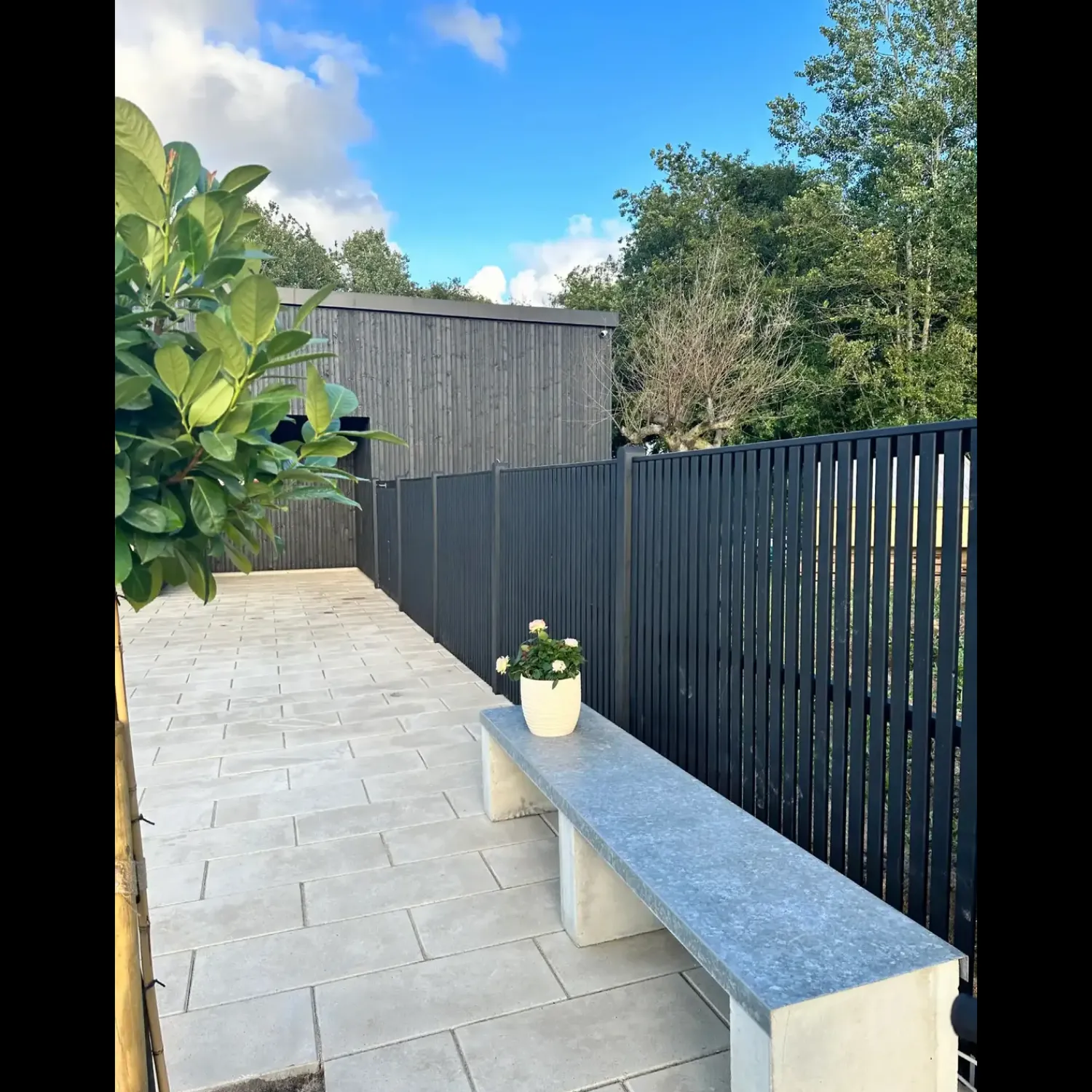 Plus Lamelhegn^Sendai hegn 180x80 cm sort