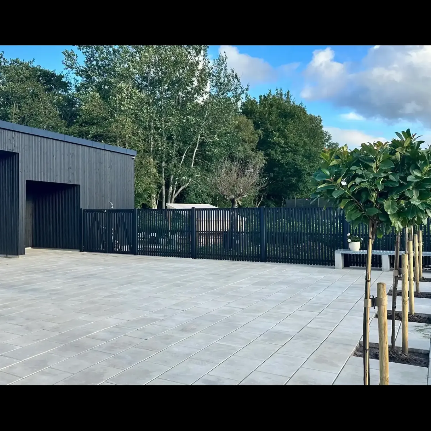 Plus Lamelhegn^Sendai hegn 180x80 cm sort