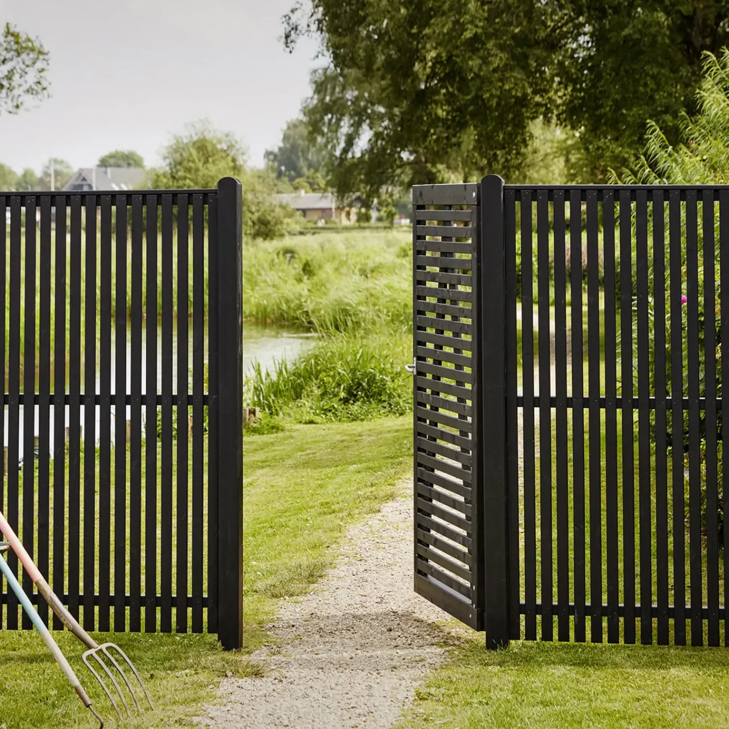 Plus Lamelhegn^Sendai hegn 180x80 cm sort