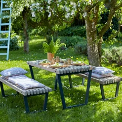 Best Plus Siesta Bord 138x76,5x72 cm grundmalet drivtømmerfarve