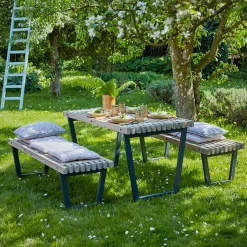 Best Plus Siesta Bord 138x76,5x72 cm grundmalet drivtømmerfarve