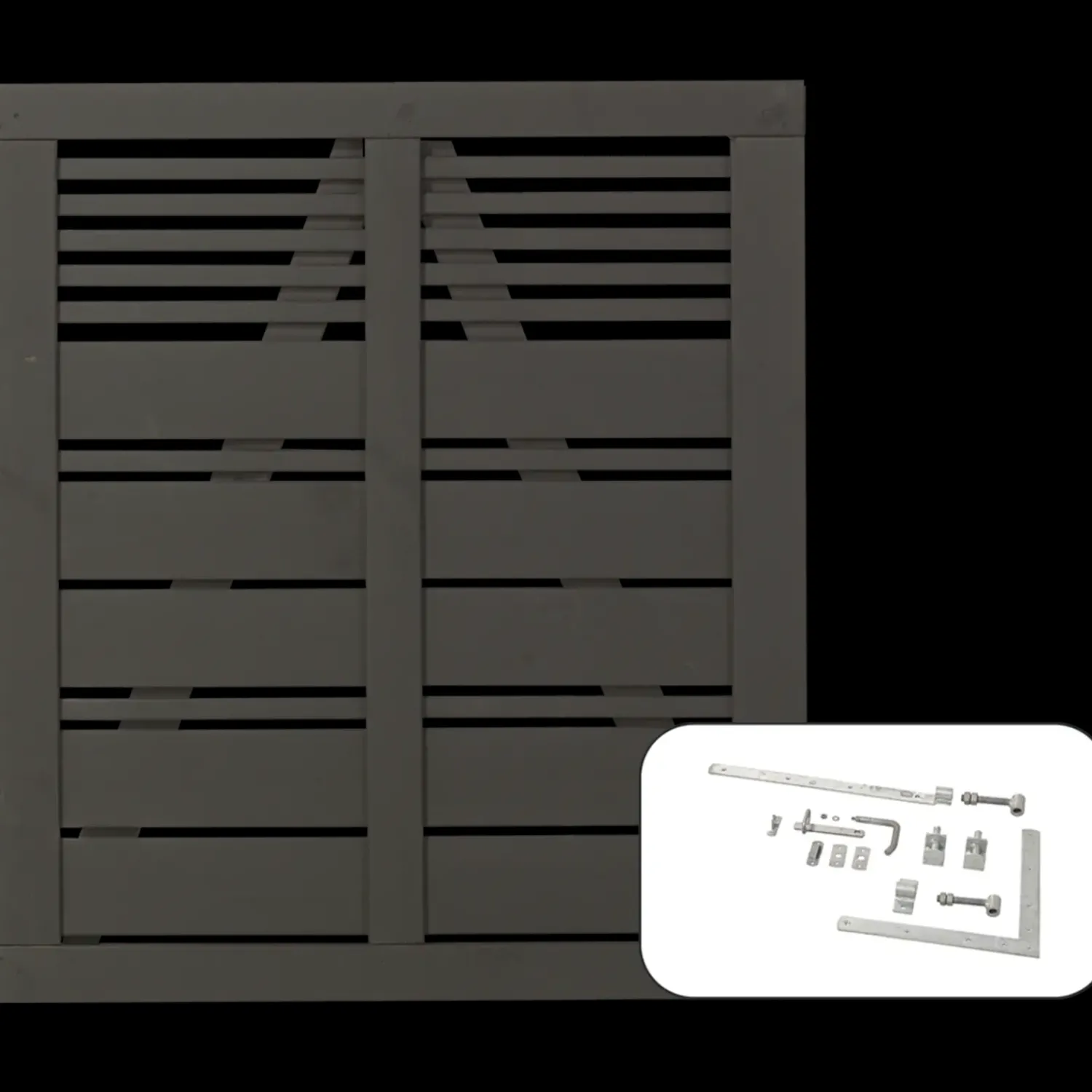 Plus Havelåger^Silence Enkeltlåge inkl. beslag 100x110 cm