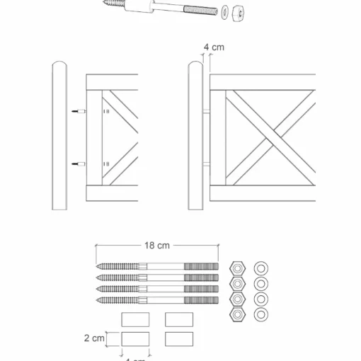 Discount Plus Slot hegn 180x75 cm trykimprægneret