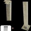 Clearance Plus Stålstolpe m/fod til håndliste inkl. bolte  hjørnestolpe  4,5x4,5x103,3 cm