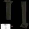 Online Plus Stålstolpe m/fod til håndliste inkl. bolte  4,5x4,5x103,3 cm sort