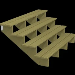 Plus Trapper Og Lemme^Terrassetrappe 4 trin 71x101 cm 34,2°  180 cm
