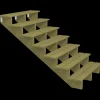 Outlet Plus Terrassetrappe 7 trin 122x176 cm 34,2°  120 cm