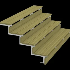 Plus Trapper Og Lemme^Terrassetrappe 4 trin 71x104 cm 34,2°  180 cm