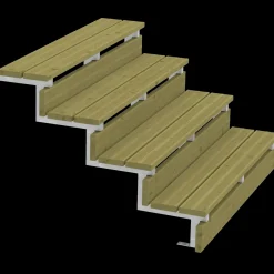 Plus Terrassetrappe 4 trin 71x104 cm 34,2°  120 cm