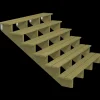 Clearance Plus Terrassetrappe 6 trin 105x151 cm 34,2°  180 cm