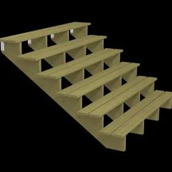 Clearance Plus Terrassetrappe 6 trin 105x151 cm 34,2°  180 cm