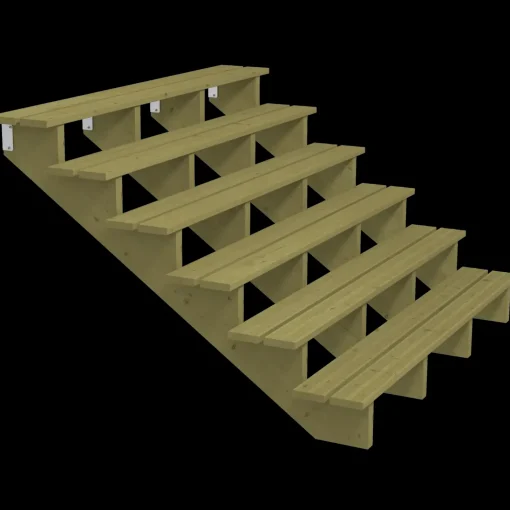 Clearance Plus Terrassetrappe 6 trin 105x151 cm 34,2°  180 cm