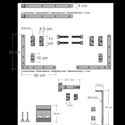 Plus Havelåger^Tokyo dobbeltlåge inkl. beslag 200x90 cm sort